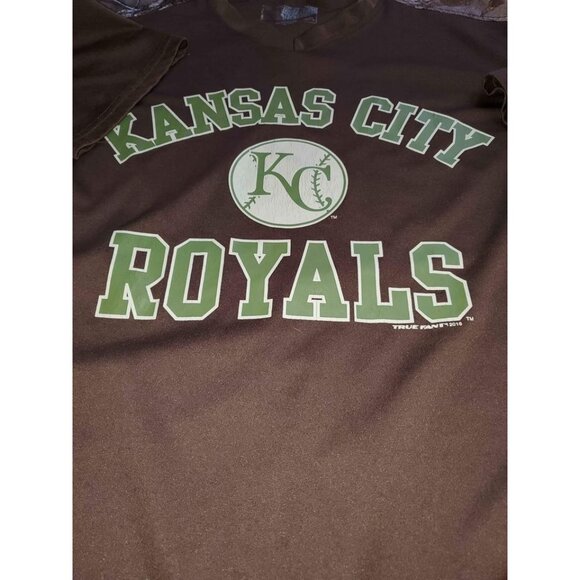 Kansas City Royals Brown Camo Fan Jersey Medium By True Fan Sports - Picture 1 of 10